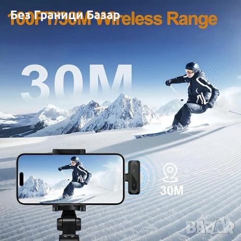 Нови Безжични двойни лавалиер микрофони 2 броя с приемник USB-C Lightning, снимка 5 - Микрофони - 53280548