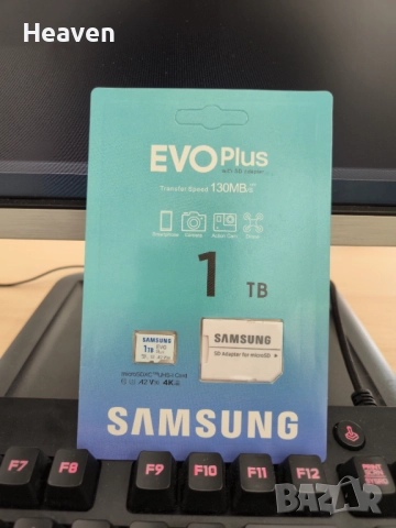 Карта памет Samsung EVO Plus, microSDXC, UHS-I, 1TB, Адаптер