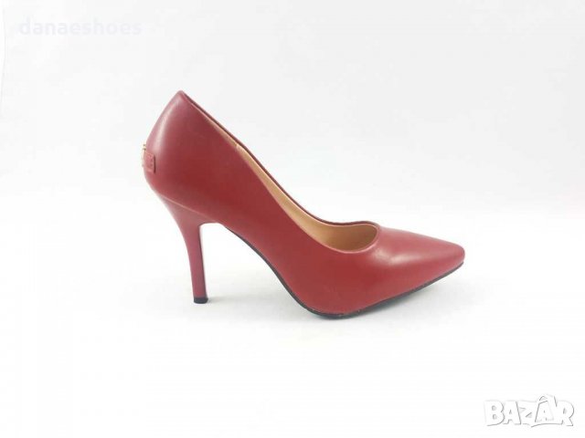 Дамски обувки в червено на ток, снимка 2 - Дамски елегантни обувки - 28633557