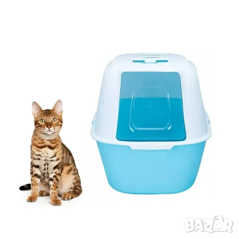 Затворена котешка тоалетна с лопатка. Закрита тоалетна за котки. Съд за котешка тоалетна., снимка 5 - За котки - 38844283