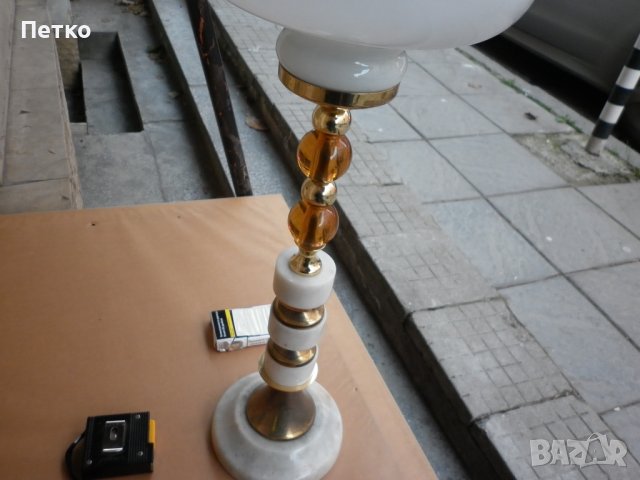 Голяма масивна лампа НРБ    64  см, снимка 2 - Антикварни и старинни предмети - 43370274