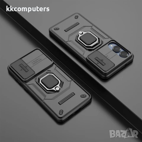 Samsung Galaxy S25 Edge Magnetic Case Lens /Kickstand PC + TPU Удароустойчив Ring Holder Калъф и Про, снимка 6 - Калъфи, кейсове - 51405299