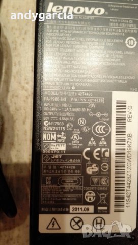 20V 4.5A 90W ADLX90NCC3A Lenovo ThinkPad X1 Carbon/T470/T540 зарядно офигинално, снимка 7 - Захранвания и кутии - 25635102