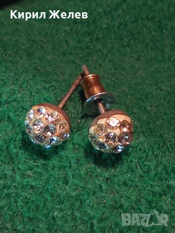 СРЕБЪРНИ ФЕШЪН АРТ ОБЕЦИ СРЕБРО 925 Част От КОМПЛЕКТ с БЯЛ ЕМАЙЛ и КРИСТАЛИ 37351