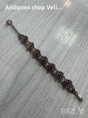 Сребърна гривна филигран №6553 , снимка 2 - Гривни - 49192458