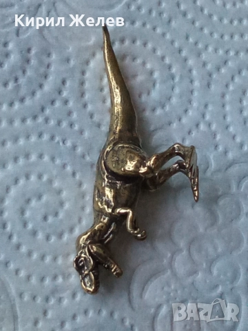 Малка бронзова фигура на тиранозавър 52524, снимка 3 - Антикварни и старинни предмети - 52730240