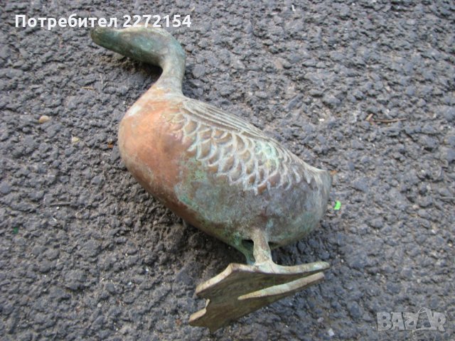 Стара пластика статуетка патка, снимка 3 - Антикварни и старинни предмети - 28658934