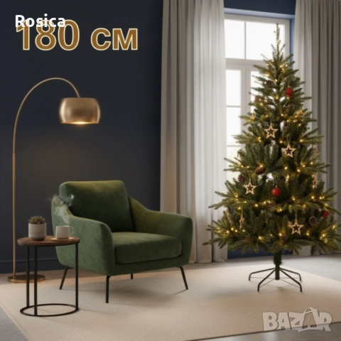 Красива коледна елха с естествено излъчване – празниците започват тук!, снимка 5 - Декорация за дома - 52242516