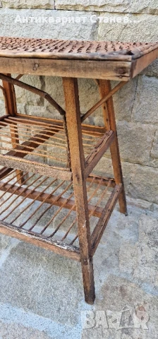 Винтидж масичка от ратан, снимка 8 - Маси - 50904177