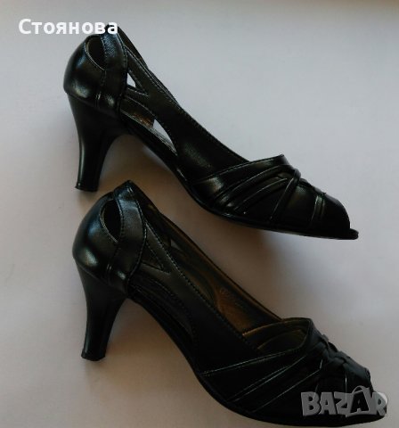 Дамски елегантни черни обувки на ток , снимка 15 - Дамски елегантни обувки - 36890598