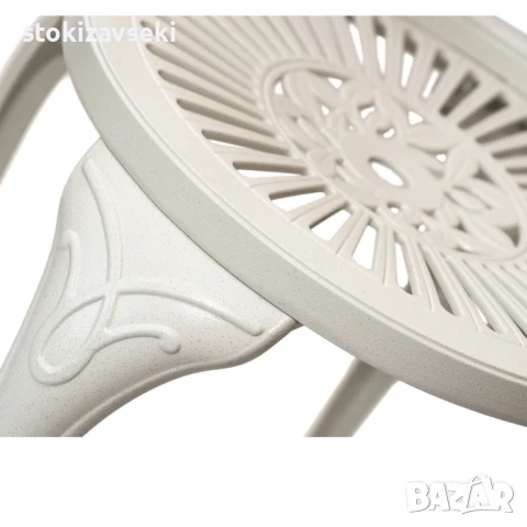 Градински стол цвят бял 43*50*87.5 см, снимка 4 - Градински мебели, декорация  - 51239849