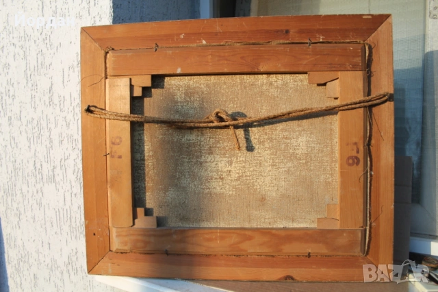 Стара картина масло върху платно 1951 година, снимка 14 - Картини - 53113484