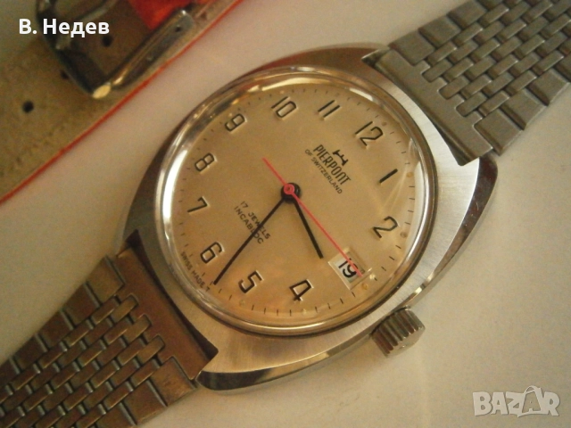NOS! PIERPONT of Switzerland, FHF974, 17 jewels, incabloc, Swiss, TOP!, снимка 3 - Мъжки - 52838785