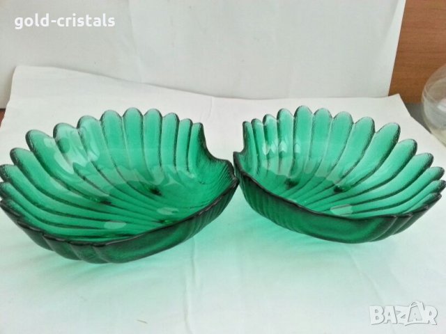 купички цветно зелено стъкло 