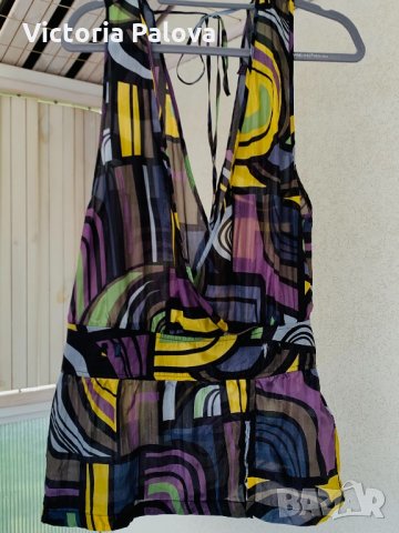 Красива ефирна блуза-потник,коприна