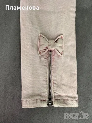 Дамски дънки пепел от рози с панделка - M, снимка 5 - Дънки - 49488632