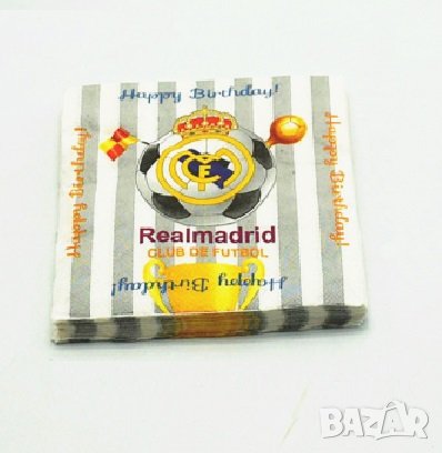 real madrid Реал Мадрид футболни 10 парти салфетки рожден ден, снимка 1 - Други - 27060314