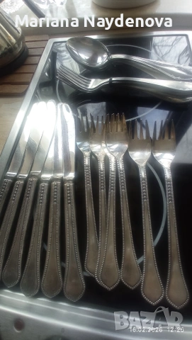 посребрени руски прибори и кълцалник, снимка 2 - Антикварни и старинни предмети - 53493745