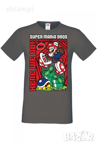 Мъжка тениска Super Mario Bros,Анимация,игра,Празник,Повод,, снимка 2 - Тениски - 37935829