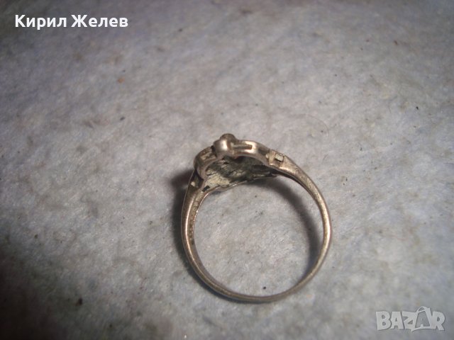 СТАР РУБИНЕН СРЕБЪРЕН АРТ ДЕКО СКЪПОЦЕНЕН ПРЪСТЕН ОКСИДИРАНО СРЕБРО 925 и ПЕЧАТ CW за КАМЪКА 27328, снимка 14 - Пръстени - 36795742