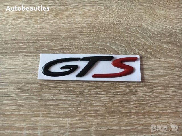 Порше Porsche GTS надпис емблема черен с червено, снимка 2 - Аксесоари и консумативи - 37243493