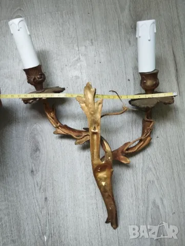 Два аплика за стена рококо комплект, снимка 5 - Лампи за стена - 47562721