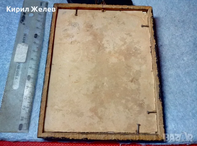 СТАРИННА ЦВЕТНА ЛИТОГРАФИЯ КАРТИНКА ПРИНТ от ЦАРСКО ВРЕМЕ в ДЪРВЕНА РАМКА със СТЪКЛО 47602, снимка 2 - Антикварни и старинни предмети - 47908808