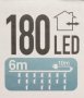 Коледна украса LED лампички тип Ледени висулки 180 броя. IP44 влагоустойчиви за външна употреба., снимка 3
