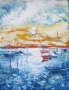 Море пейзаж -  Мима / Art by MiMa kartina painting oil картина, Маслени бои / платно, снимка 1