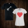 Тениски за двойки - Свети Валентин - дамска тениска + мъжка тениска, снимка 1 - Тениски - 27735771