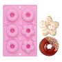 Поничка Понички геврек и цвете донът донъти кексчета силиконов молд форма фондан шоколад и др, снимка 2