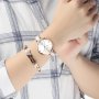 Дамски часовник Lige Ceramic Watch, Бял/Златист, снимка 3