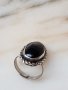 Сребърен пръстен с оникс, снимка 1 - Пръстени - 37486058