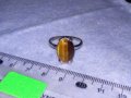 СКЪПОЦЕНЕН МОДЕН АРТ ПРЪСТЕН с ЮВЕЛИРНО ШЛИФОВАН КАМЪК ТИГРОВО ОКО 36994, снимка 8