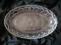 Овално плато кристал, снимка 1