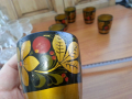 Руски дървени чашки чаши хохлома рисувани, снимка 2