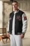 Мъжко Луксозно Бомбер Яке в черен цвят , снимка 3