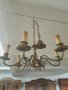 Абажур Месинг с 6 лампи внос от Германия , снимка 1 - Лампи за таван - 43983511