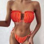 Оранжев бански, снимка 1 - Бански костюми - 36672578