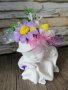 Кашпи със сапунени рози и цветя от креп хартия, снимка 16