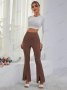 Дамски панталон с широки крачоли и висока талия, 3цвята - 023, снимка 12