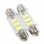 Комплект диодни крушки, 2бр., 6 SMD диода, 41мм., 12V, бял