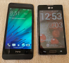 HTC One Mini  и LG E-460, снимка 1 - HTC - 44906239