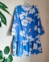 Нова синя флорална рокля , снимка 3