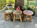 Столче/табуретка от тиково дърво, снимка 2