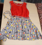 Детска рокля оранжева на точки 3-4 год., снимка 1 - Детски рокли и поли - 36497132