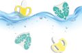 Splish Splash Комплект играчки за баня за малки деца - плаващи банани и бананови листа