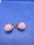 Обеци стомана със сърце розов кварц, снимка 10