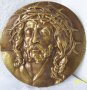 Исус с трънен венец -  икона, релеф барелеф метал религия, снимка 3