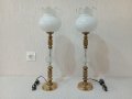 Комплект от две големи месингови лампи - лампа, снимка 1 - Антикварни и старинни предмети - 43486233
